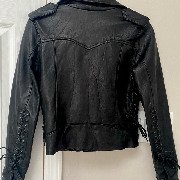 True Religion black leather jacket (lamb skin) XS - Picture 4 of 6